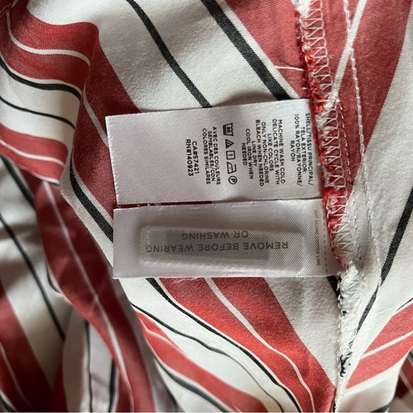 Loft Striped Linen Maxi Dress Size 10 - Picture 11 of 11